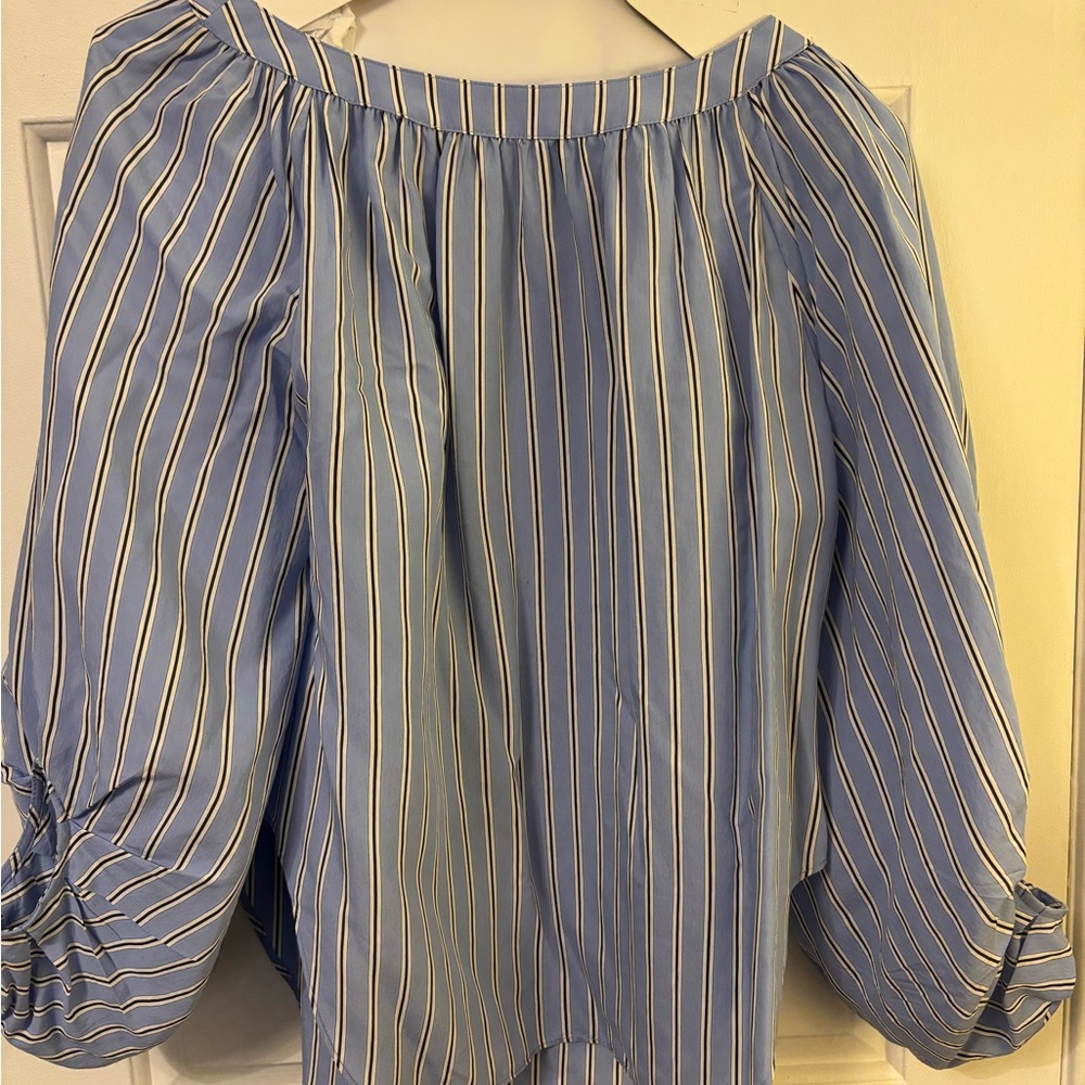 Smythe Blue Striped Women's Top size S